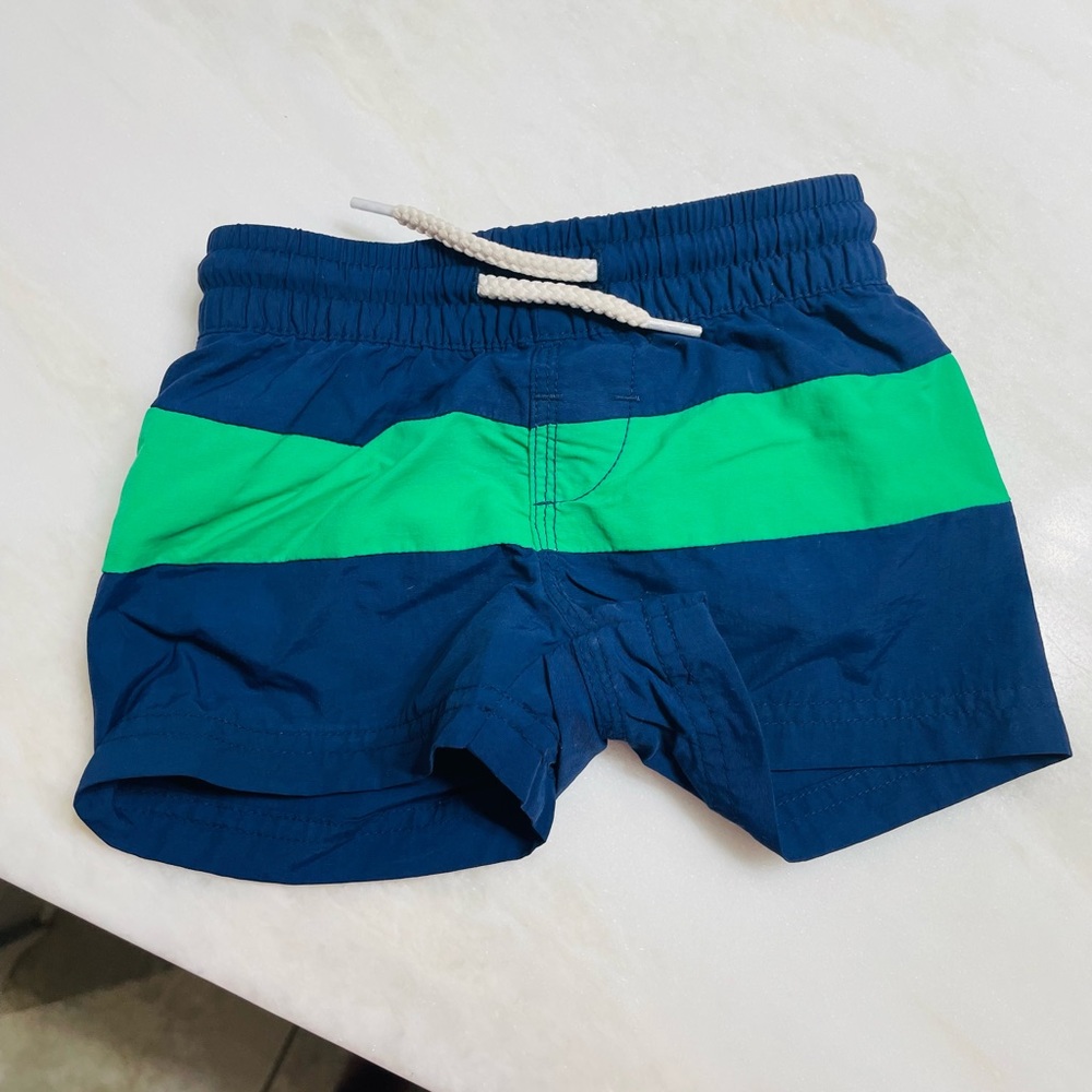 0-6m navy color block swim trunks TBBC